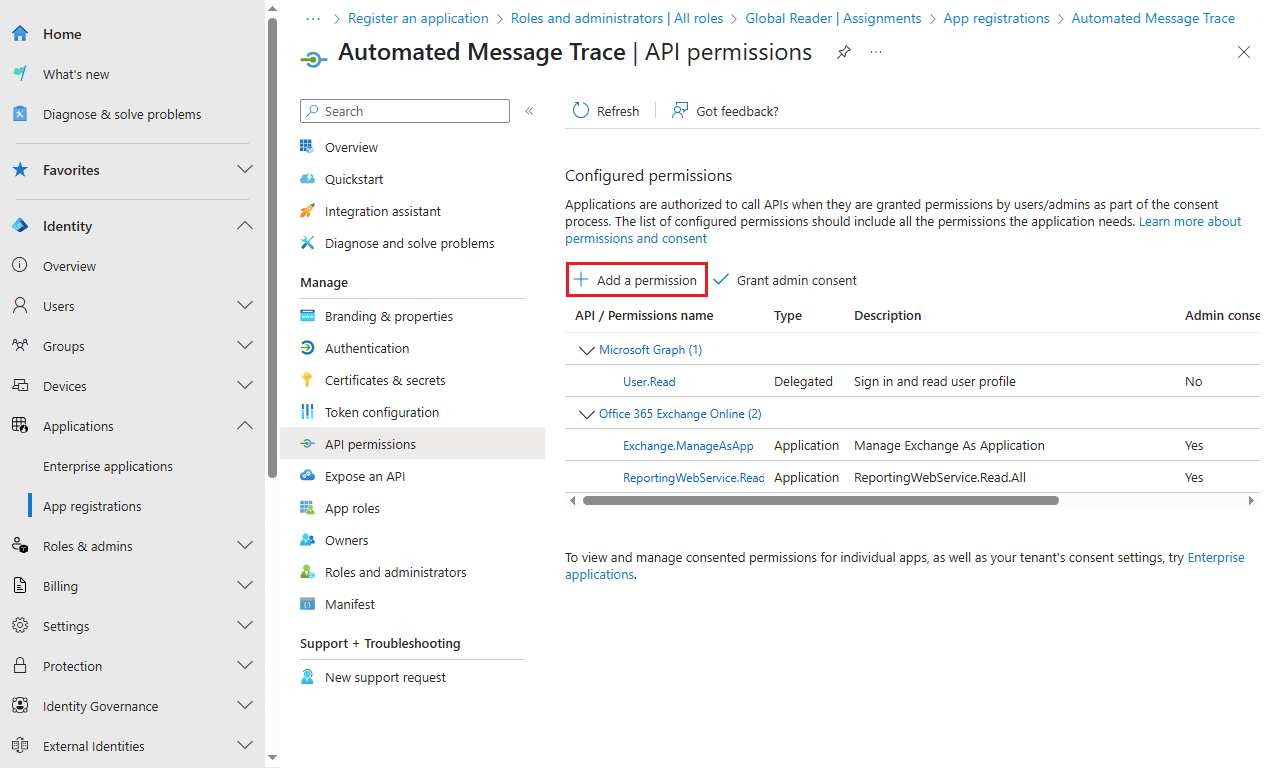 API Permission Assignment