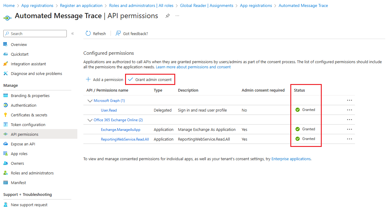 Grant Admin Consent